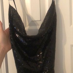 Sequin black gown